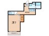 メゾン六甲 1Kの間取り