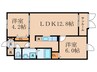 フューチャー栗東 2LDKの間取り