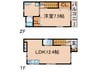 離宮前町1丁目貸家 1LDKの間取り
