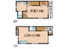 離宮前町1丁目貸家 1LDKの間取り