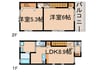 離宮前町1丁目貸家 2LDKの間取り