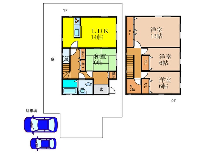 間取り図 安威２丁目貸家