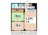 アルブル 2LDKの間取り