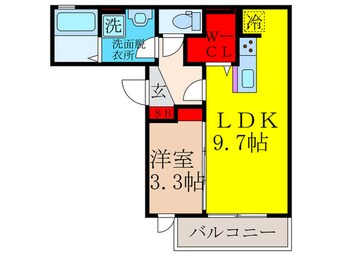 間取図 仮)Ｄ－ｒｏｏｍ川岸町Ⅱ