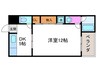 富士ハイツ 1DKの間取り
