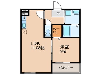 間取図 フジパレスＪＲ長瀬