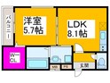 仮）フジパレス新金岡Ⅲ番館の間取図