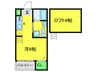 ｆｌｅｕｒ堺 1Rの間取り