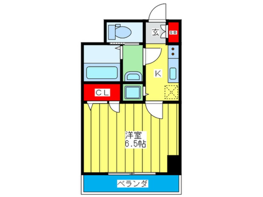 間取図 ﾗﾗﾌﾟﾚｲｽ　ｻﾞ・京橋ｽﾃﾗ(413)