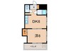 メゾンクレ－ル 1DKの間取り