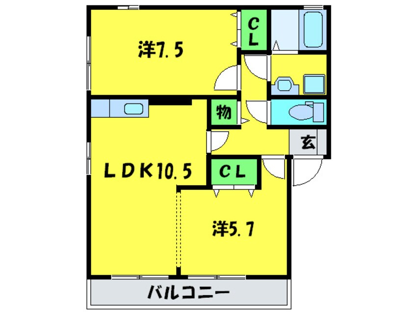 間取図 セピアコ－ト