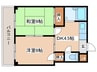 中善大正ハイツ 2DKの間取り