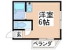 メゾン竹ノ内 1Rの間取り