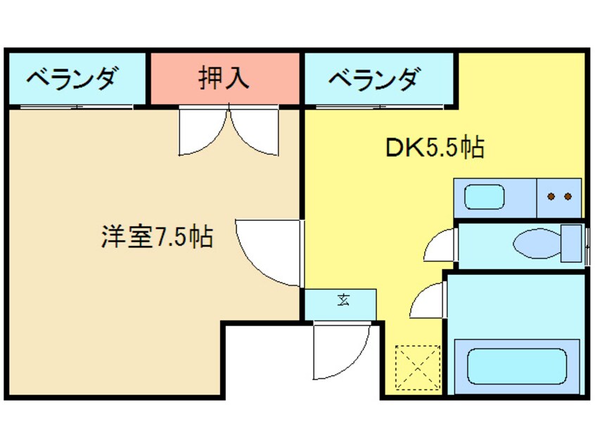 間取図 ゴト－ハイツ高殿