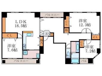 間取図 COCO五条大宮（701）