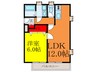 三井マンション 1LDKの間取り