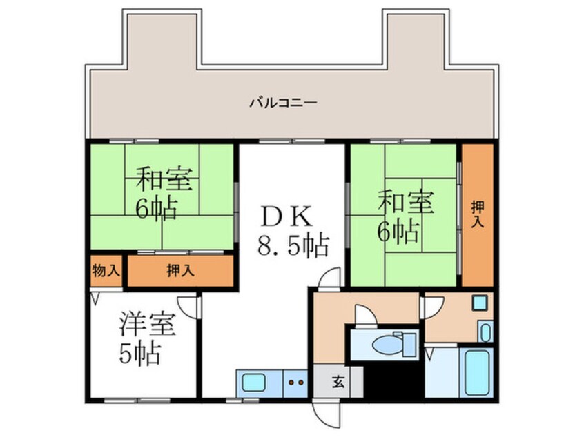 間取図 モアライフ酒井松