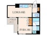 リーガル京都四条烏丸Ⅱ（104） 1LDKの間取り