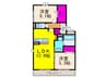D-room下田部町 2LDKの間取り