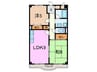 加島第6マンション 2LDKの間取り
