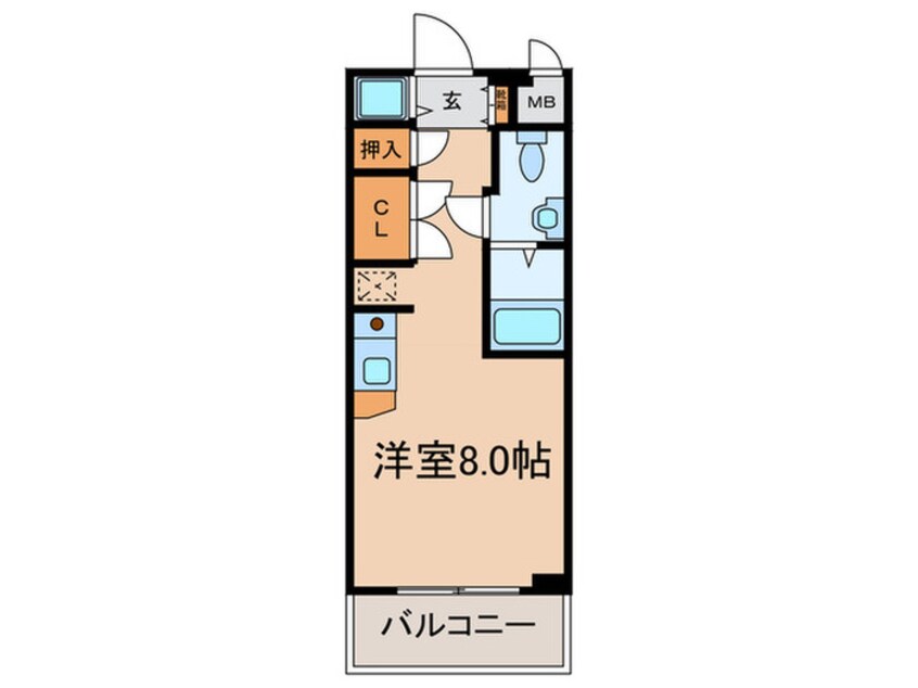 間取図 エスリ－ド御堂筋梅田(405)