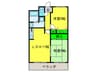 七道駅前マンション 2LDKの間取り