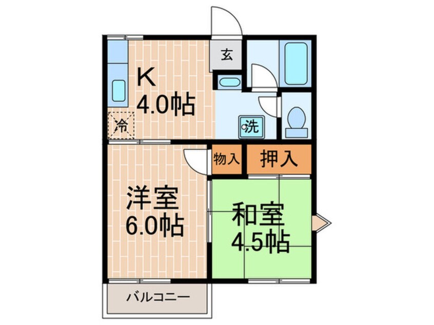 間取図 コーポ浦風