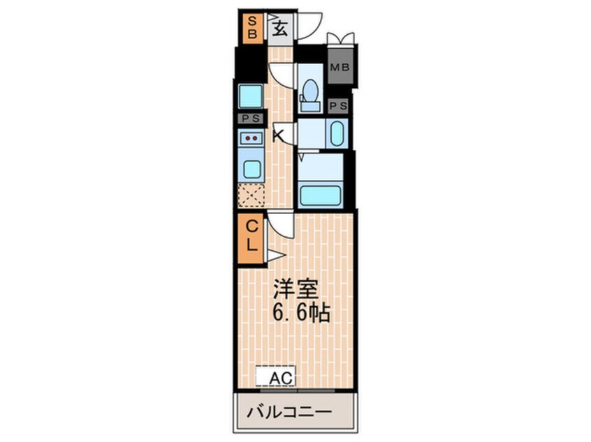 間取図 ﾌﾟﾚｻﾝｽ神戸元町ﾐｭｰｽﾞ(1005)