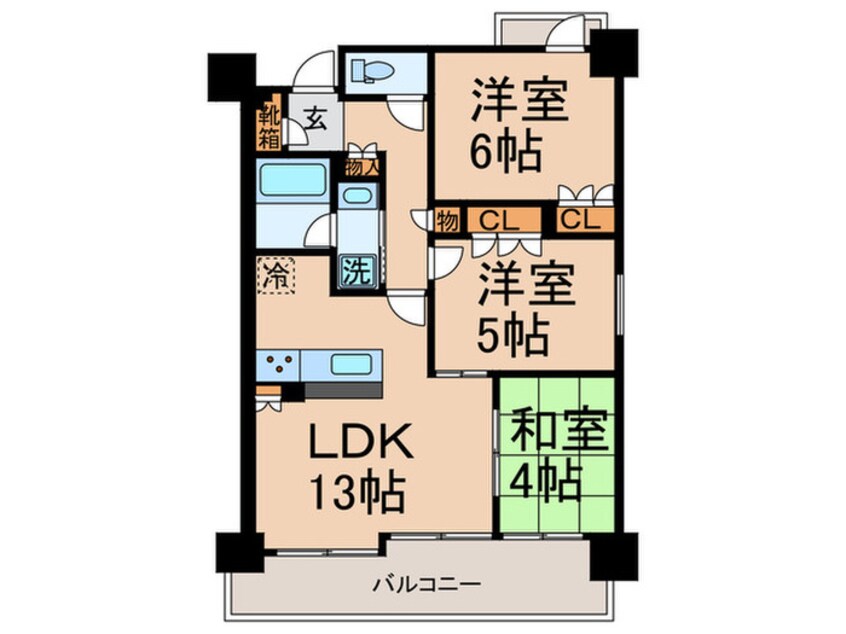 間取図 グラン・リソシエ京都四条(603)