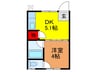 東北第４マンション 1DKの間取り