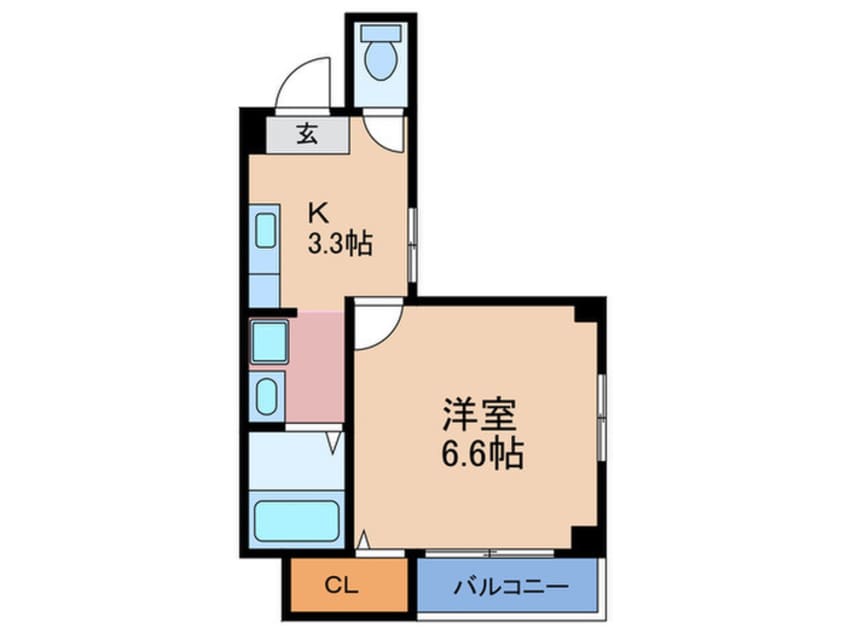 間取図 タウンコ－ト西梅田