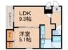 フジパレス千里山 1LDKの間取り