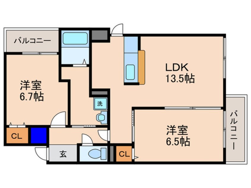 間取図 ベルヌーブ森神Ⅲ