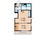 LuSole嵐山 1LDKの間取り