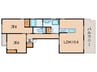 アンビシャス芦屋 2LDKの間取り