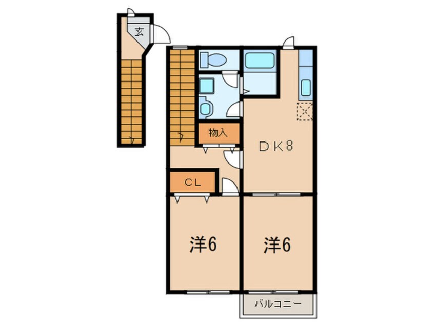 間取図 シャトレ小竹Ⅱ