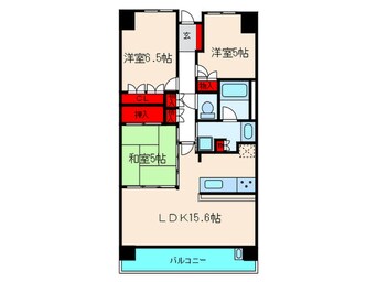 間取図 ＢＥＬＩＳＴＡ弁天町（1204）