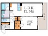 プランドール大宮 1LDKの間取り