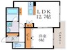 プランドール大宮 1LDKの間取り