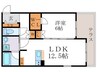 プランドール大宮 1LDKの間取り
