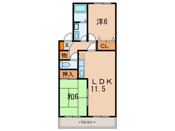 間取図 ハイカム－ル弐号館