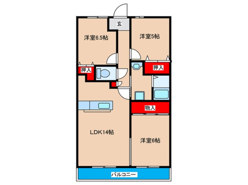 間取図 ヴェルデュール・カー