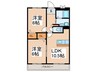 ロ－レルハイツ 2LDKの間取り