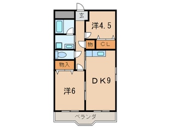 間取図 タカソウハイツ河原