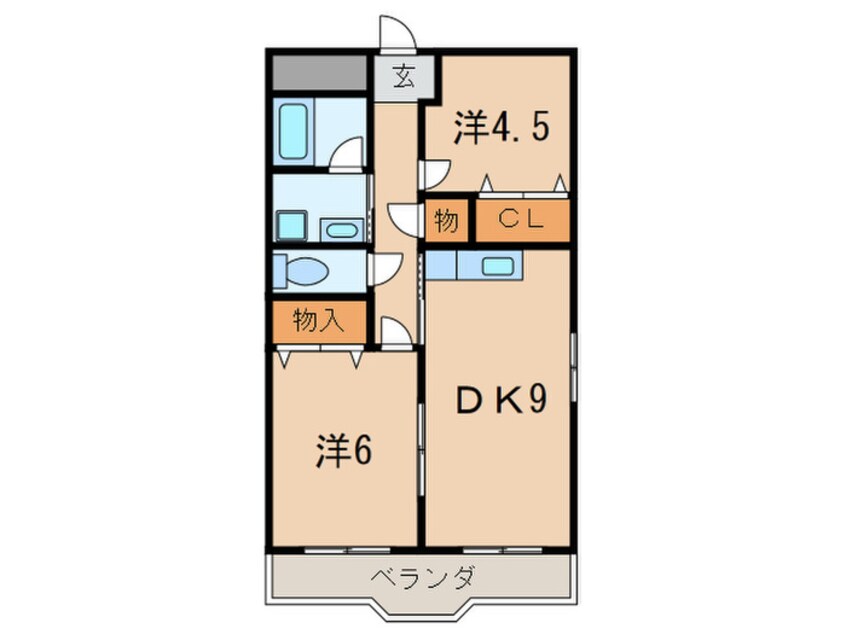 間取図 タカソウハイツ河原