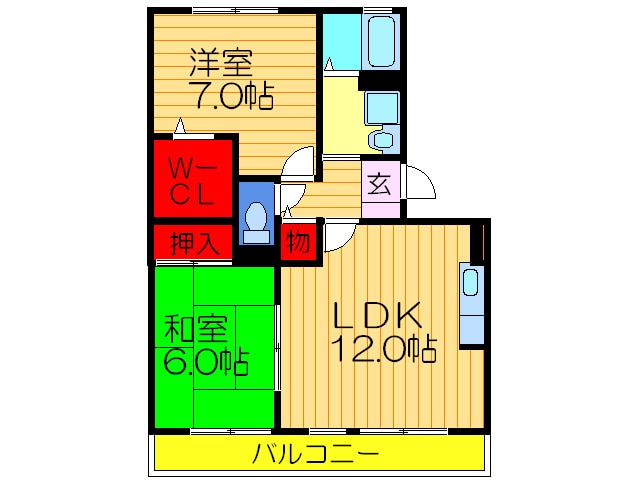 間取り図 Bell　de　Casa枚方公園Ⅰ番館