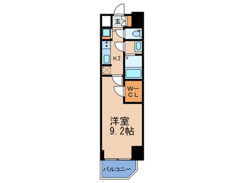 間取図 プレサンス江戸堀(208)