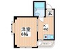 ロイヤルハイツ萱島 1Kの間取り