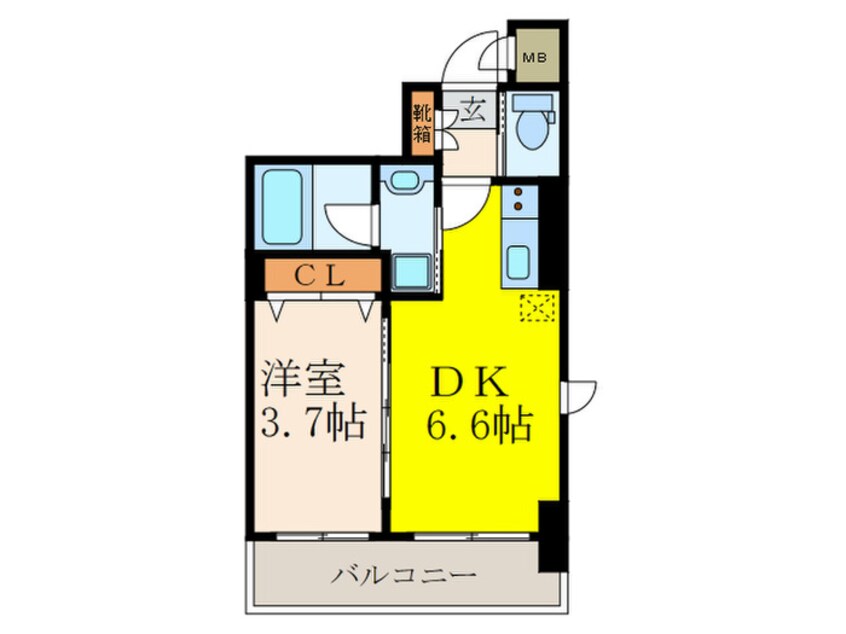 間取図 江坂プライマリーワン