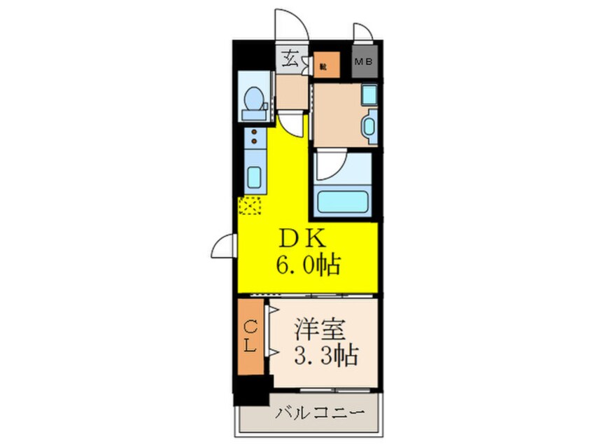 間取図 江坂プライマリーワン